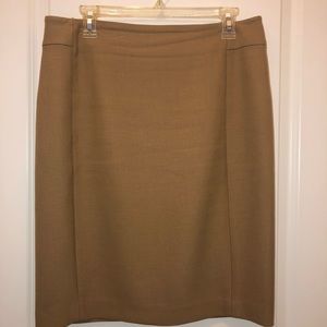 Loft tan pencil skirt